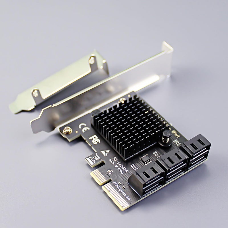 GLOTRENDS SA3026 6-Port PCIe X4 SATA Expansion Card, Compatible with Windows,Linux,Mac OS,NAS - Image 2